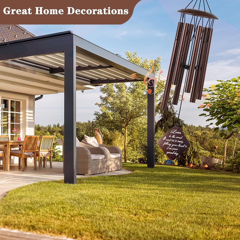 Doopeer 60th Birthday Gifts for Women, 32” Wind Chimes Happy 60 Year Old Birthday Gifts for Her Mom Sister Wife Grandma - Image 4